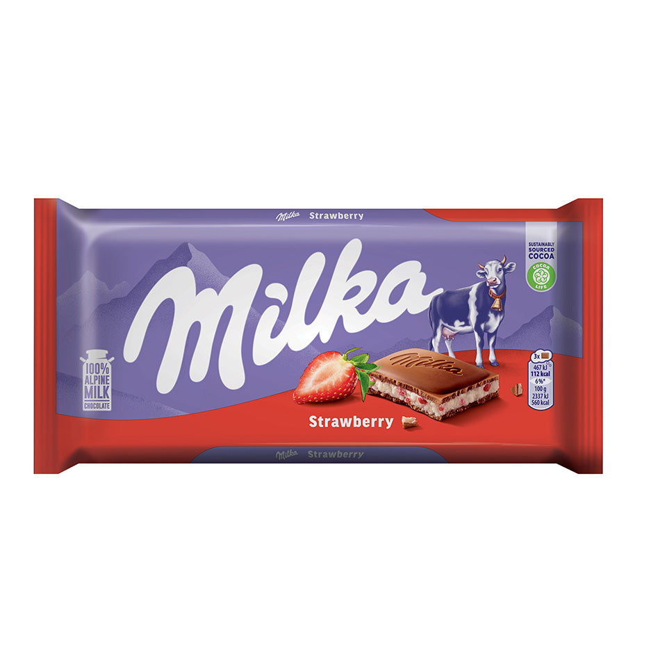 Čokolada mlecna strawbery Milka 100g